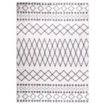 Tapis lavable noir et blanc 120x170 cm antidérapant