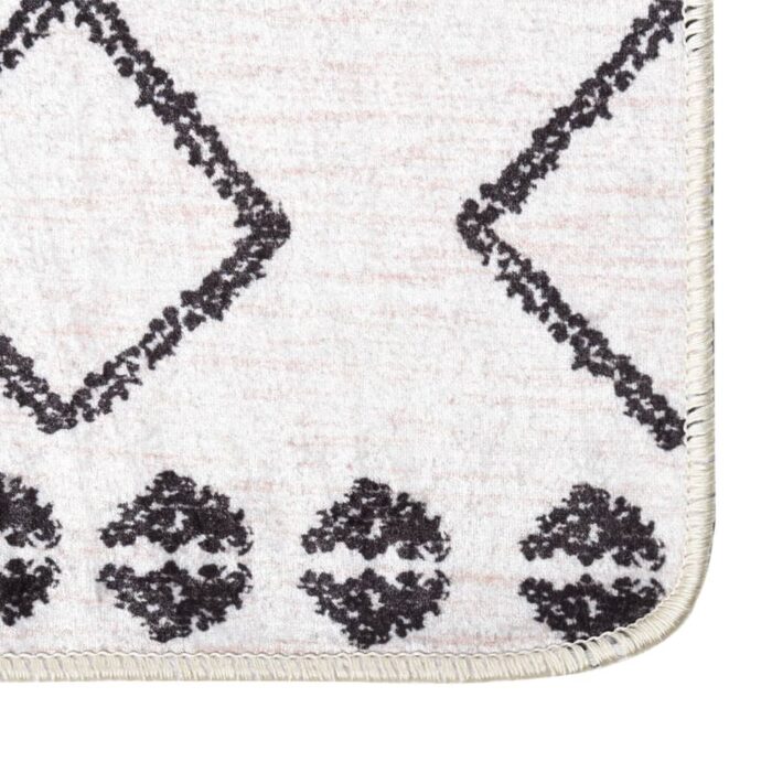 Tapis lavable noir et blanc 120x170 cm antidérapant – Image 3