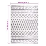 Tapis lavable noir et blanc 120x170 cm antidérapant – Image 4