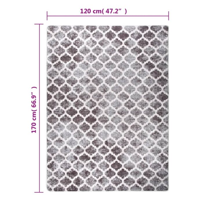 Tapis lavable multicolore 120x170 cm antidérapant – Image 4