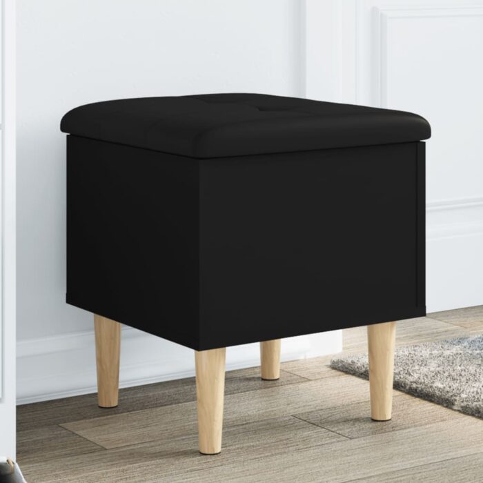 VXL8721012162655_m_en_hd_1.jpg Banc de rangement noir 42x42x46 cm bois d'ingénierie – Image 1