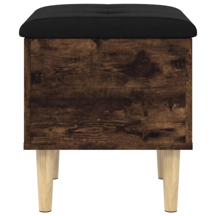 Banc de rangement chêne fumé 42x42x46 cm bois d'ingénierie – Image 4