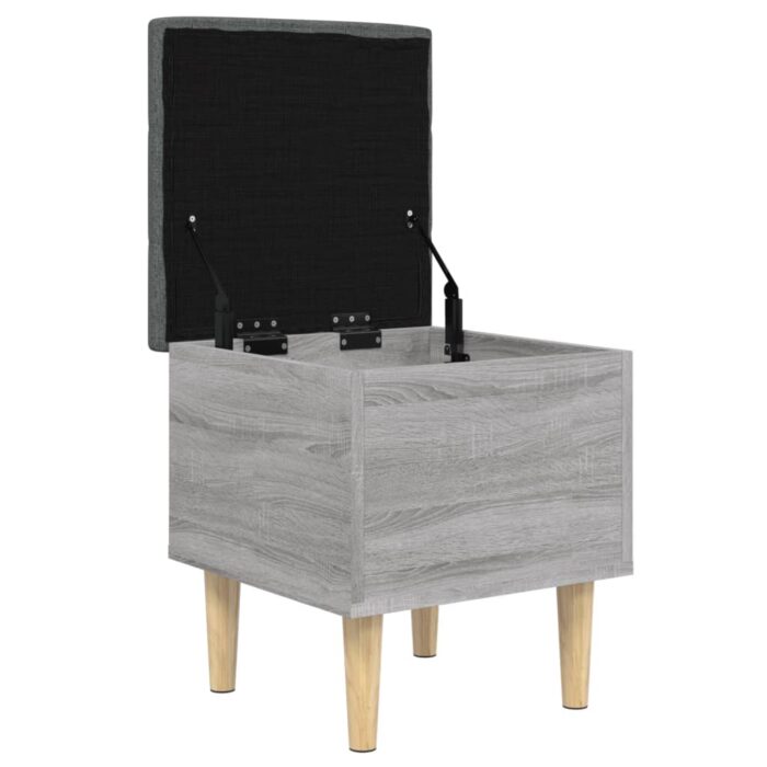 Banc de rangement sonoma gris 42x42x46 cm bois d'ingénierie – Image 2