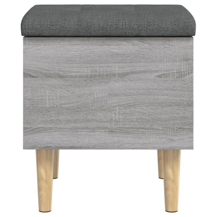 Banc de rangement sonoma gris 42x42x46 cm bois d'ingénierie – Image 3