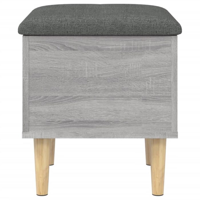 Banc de rangement sonoma gris 42x42x46 cm bois d'ingénierie – Image 4