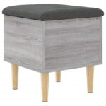 Banc de rangement sonoma gris 42x42x46 cm bois d'ingénierie – Image 5