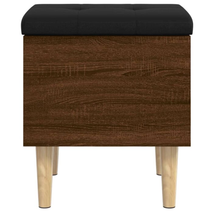 Banc de rangement chêne marron 42x42x46 cm bois d'ingénierie – Image 3
