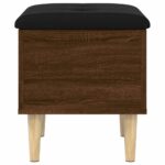 Banc de rangement chêne marron 42x42x46 cm bois d'ingénierie – Image 4