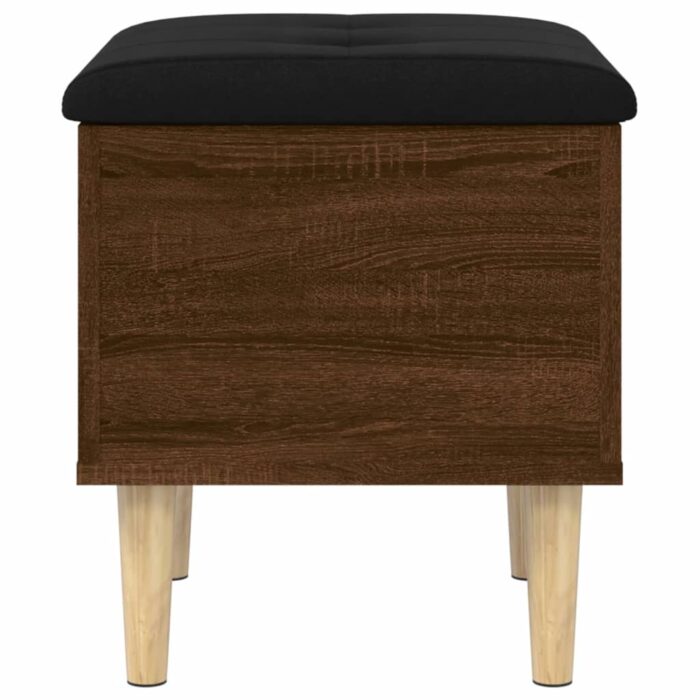 Banc de rangement chêne marron 42x42x46 cm bois d'ingénierie – Image 4