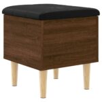 Banc de rangement chêne marron 42x42x46 cm bois d'ingénierie – Image 5