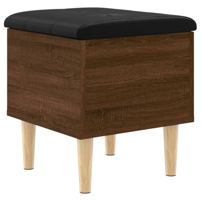 Banc de rangement chêne marron 42x42x46 cm bois d'ingénierie – Image 5