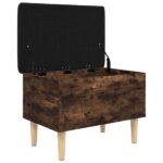Banc de rangement chêne fumé 62x42x46 cm bois d'ingénierie – Image 2