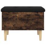 Banc de rangement chêne fumé 62x42x46 cm bois d'ingénierie – Image 3