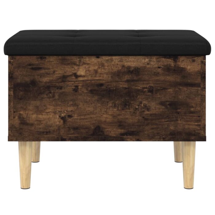Banc de rangement chêne fumé 62x42x46 cm bois d'ingénierie – Image 3