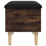 Banc de rangement chêne fumé 62x42x46 cm bois d'ingénierie – Image 4