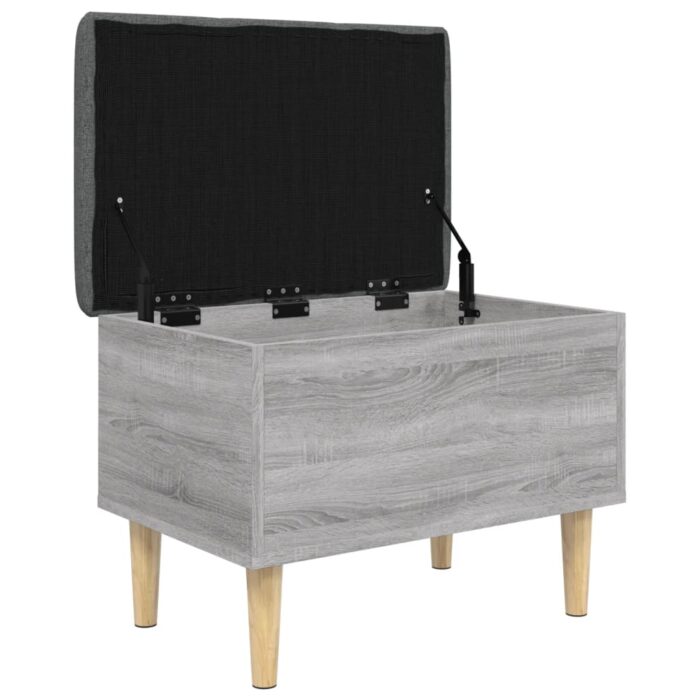 Banc de rangement sonoma gris 62x42x46 cm bois d'ingénierie – Image 2