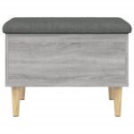 Banc de rangement sonoma gris 62x42x46 cm bois d'ingénierie – Image 3
