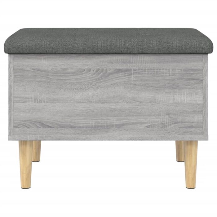 Banc de rangement sonoma gris 62x42x46 cm bois d'ingénierie – Image 3