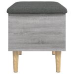 Banc de rangement sonoma gris 62x42x46 cm bois d'ingénierie – Image 4