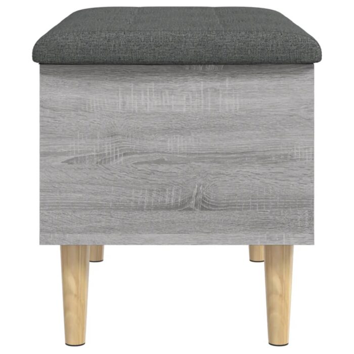 Banc de rangement sonoma gris 62x42x46 cm bois d'ingénierie – Image 4