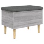 Banc de rangement sonoma gris 62x42x46 cm bois d'ingénierie – Image 5