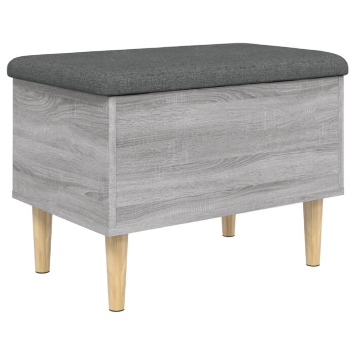 Banc de rangement sonoma gris 62x42x46 cm bois d'ingénierie – Image 5