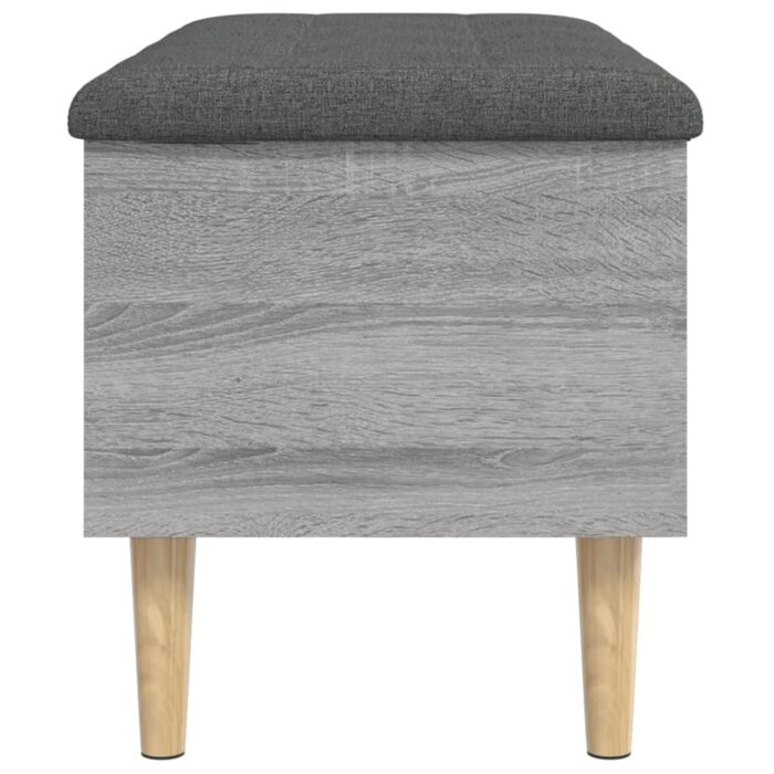 Banc de rangement sonoma gris 82x42x46 cm bois d'ingénierie – Image 4