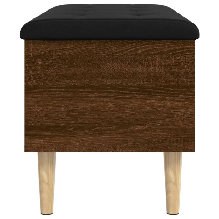 Banc de rangement chêne marron 82x42x46 cm bois d'ingénierie – Image 4