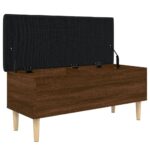 Banc de rangement chêne marron 102x42x46 cm bois d'ingénierie – Image 5