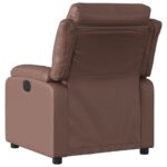 Fauteuil inclinable électrique Marron Similicuir – Image 2