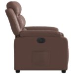 Fauteuil inclinable électrique Marron Similicuir – Image 7