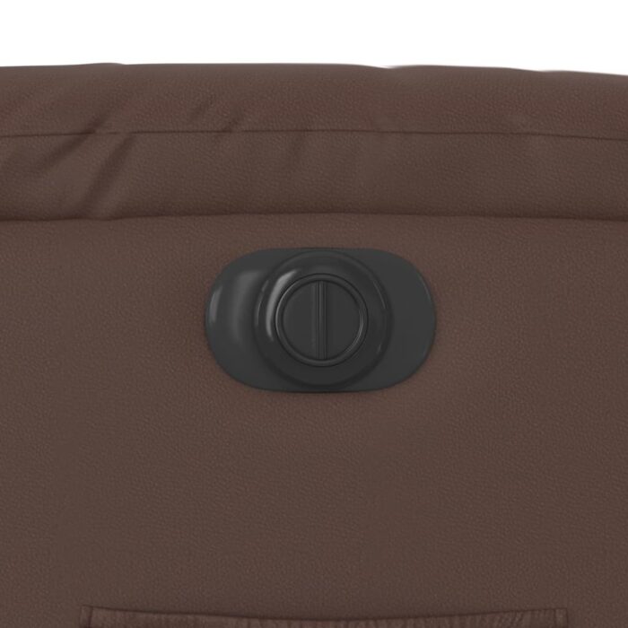 Fauteuil inclinable électrique Marron Similicuir – Image 9