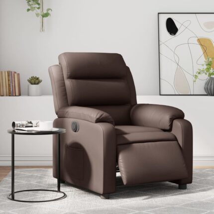 Fauteuil inclinable électrique Marron Similicuir