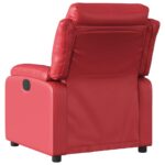 Fauteuil inclinable électrique Rouge Similicuir – Image 2