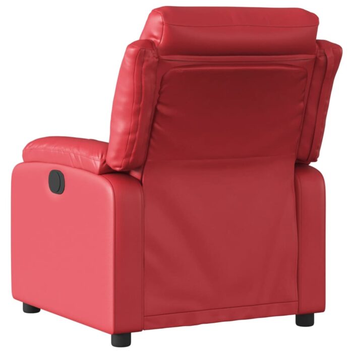 Fauteuil inclinable électrique Rouge Similicuir – Image 2
