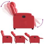 Fauteuil inclinable électrique Rouge Similicuir – Image 4