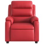 Fauteuil inclinable électrique Rouge Similicuir – Image 6