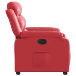 Fauteuil inclinable électrique Rouge Similicuir – Image 7