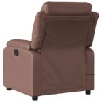 Fauteuil de massage inclinable électrique marron similicuir – Image 2