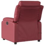 Fauteuil de massage inclinable électrique rouge bordeaux – Image 2