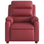 Fauteuil de massage inclinable électrique rouge bordeaux – Image 6