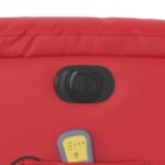 Fauteuil de massage inclinable électrique rouge similicuir – Image 9