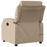 Fauteuil de massage inclinable électrique cappuccino similicuir – Image 2