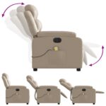 Fauteuil de massage inclinable électrique cappuccino similicuir – Image 4