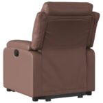 Fauteuil inclinable marron similicuir – Image 2
