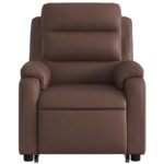 Fauteuil inclinable marron similicuir – Image 6