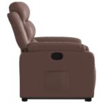 Fauteuil inclinable marron similicuir – Image 7