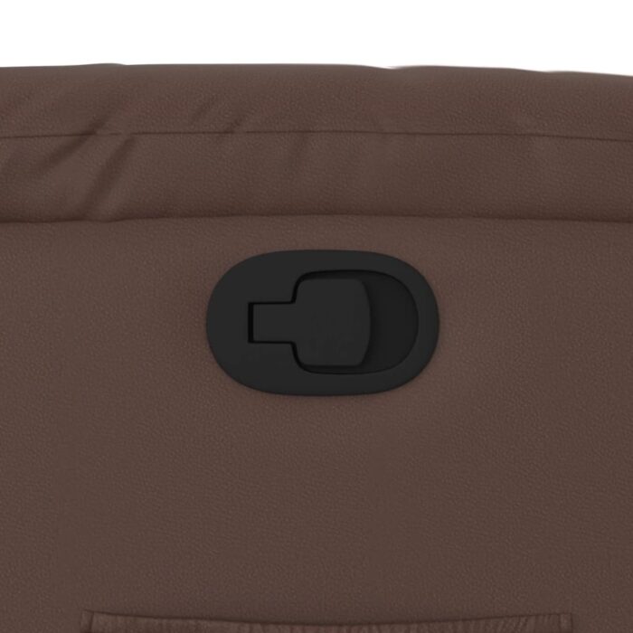 Fauteuil inclinable marron similicuir – Image 9