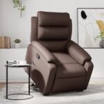 Fauteuil inclinable marron similicuir
