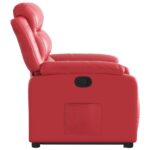 Fauteuil inclinable Rouge Similicuir – Image 7
